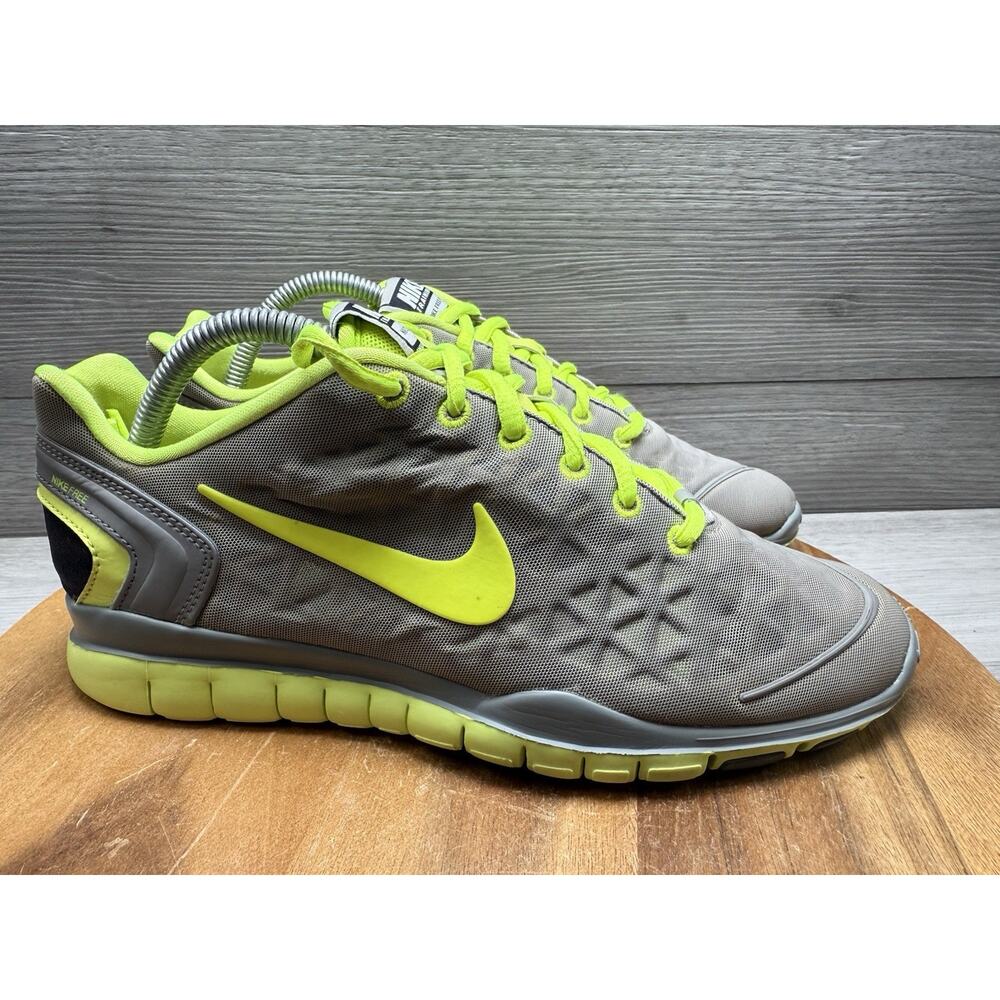 NIKE FREE FIT 2 Women’s US 9 Gray/Volt Training & Running Shoes 487789-010 C5